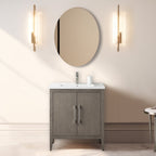 Vanity Art 20 or 24 or 30 Single Sink Bathroom Vanity Cabinet with Ceramic Top