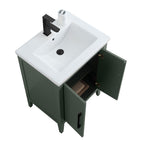 Vanity Art 20 or 24 or 30 Single Sink Bathroom Vanity Cabinet with Ceramic Top