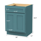 Vanity Art 24-inch Solid Wood Single Sink Bathroom Vanity Cabinet