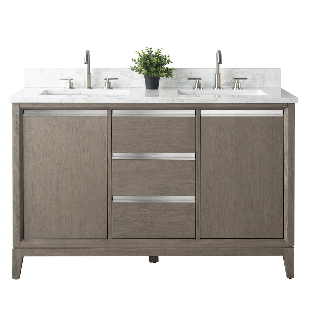 Vanity Art Bathroom Vanity with Ceramic Sink and Engineered Marble Top