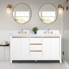 Vanity Art Bathroom Vanity with Ceramic Sink and Engineered Marble Top