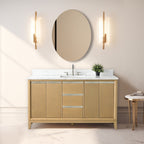 Vanity Art Bathroom Vanity with Ceramic Sink and Engineered Marble Top