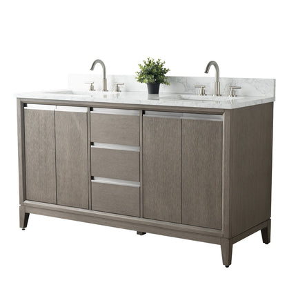 Vanity Art Bathroom Vanity with Ceramic Sink and Engineered Marble Top