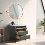 Vanity Art Bathroom Vanity with Ceramic Sink and Engineered Marble Top