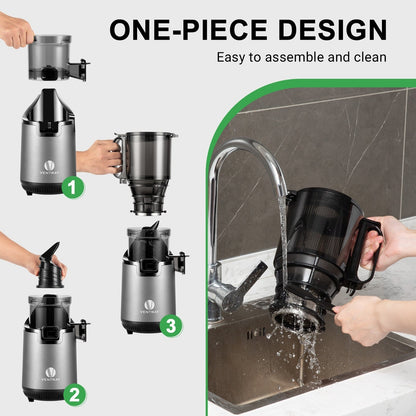 Ventray 900 Slow Masticating Juicer, Cold Press Juicer with 5.1 Extra Large Wide Feed Chute