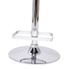 Modern Upholstered Adjustable-Height Barstool with Rounded Back