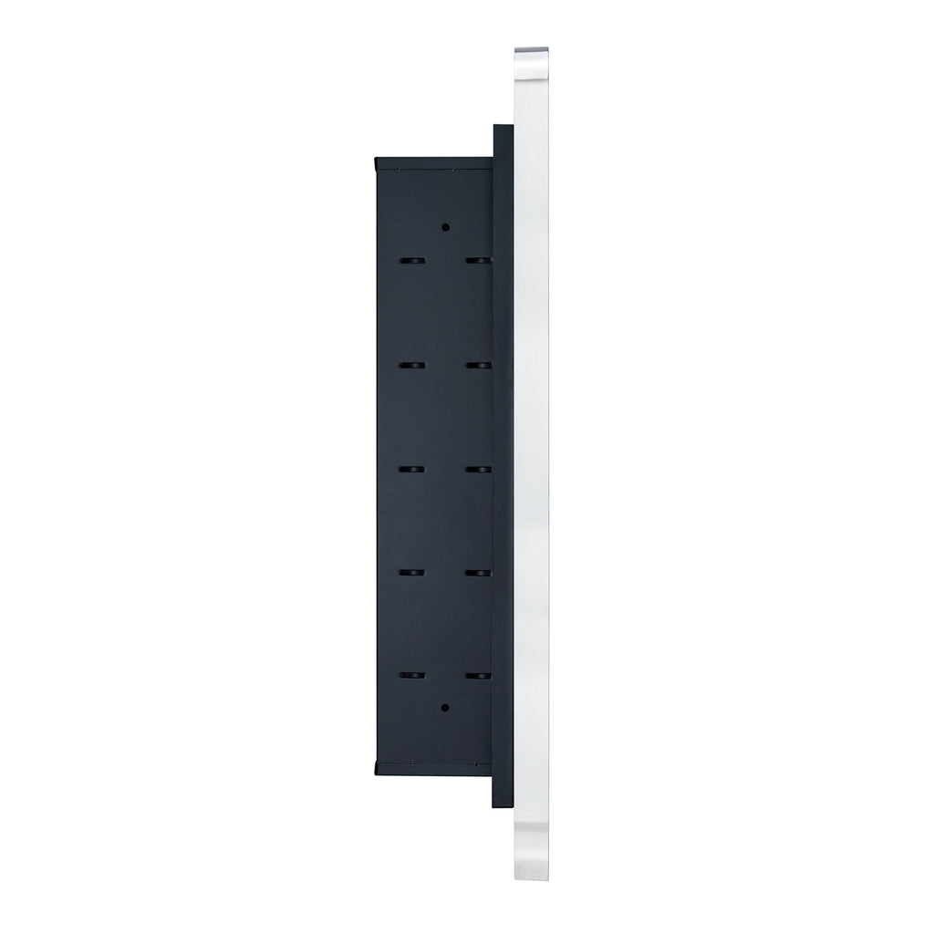 TEHOME WH Recessed Framed Medicine Cabinet with Mirror and Adjustable Shelves