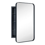 TEHOME WH Recessed Framed Medicine Cabinet with Mirror and Adjustable Shelves